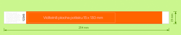 identifikační náramek TYVEK 3/4” (1,9 cm)